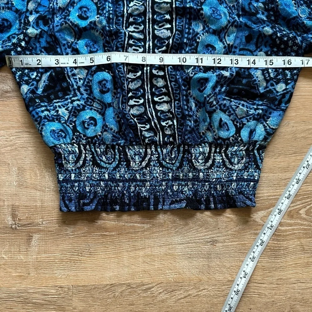 FREE PEOPLE WILD & FREE PAISLEY LONG SLEEVE TOP